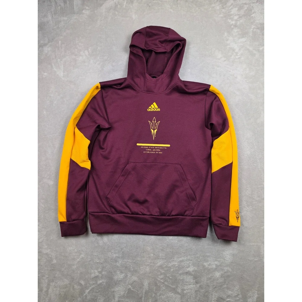 Adidas Hoodie Mens Medium Maroon Arizona State Sun Devils Pullover H53237